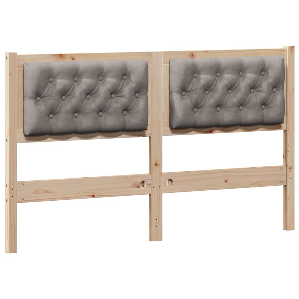 vidaXL Zagłówek Inny Brązowy i taupe 140 cm Lite drewno sosnowe