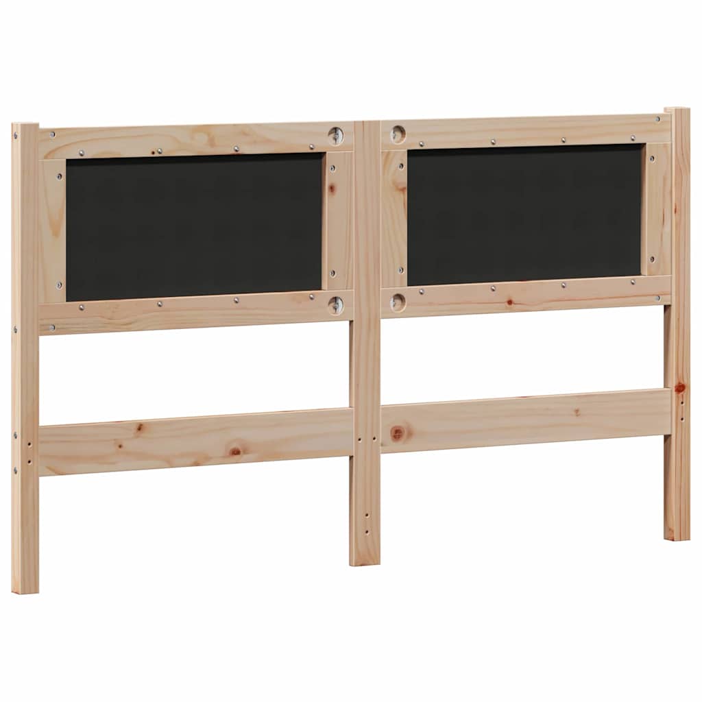 vidaXL Zagłówek Inny Brązowy i taupe 140 cm Lite drewno sosnowe