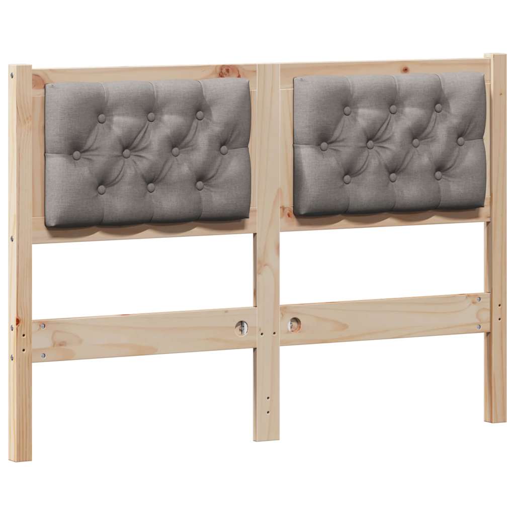 vidaXL Zagłówek Inny Brązowy i taupe 135 cm Lite drewno sosnowe