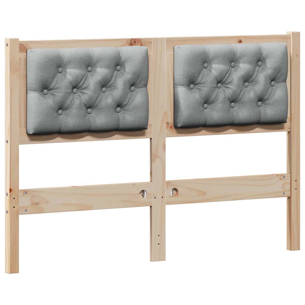 vidaXL Zagłówek Inny Brązowy i jasnoszary 120 cm Lite drewno sosnowe