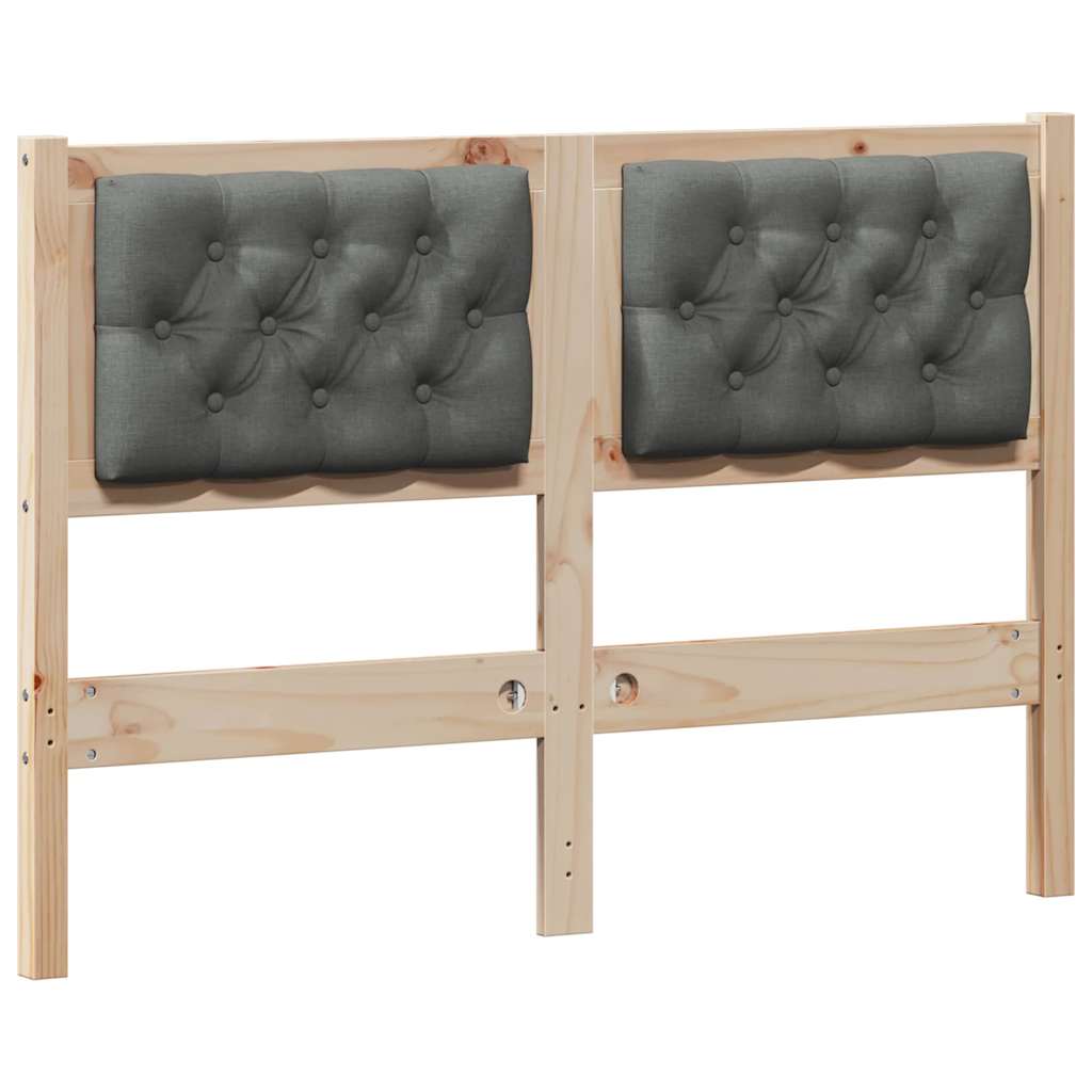 vidaXL Zagłówek Inny brązowy i ciemnoszary 120 cm Lite drewno sosnowe