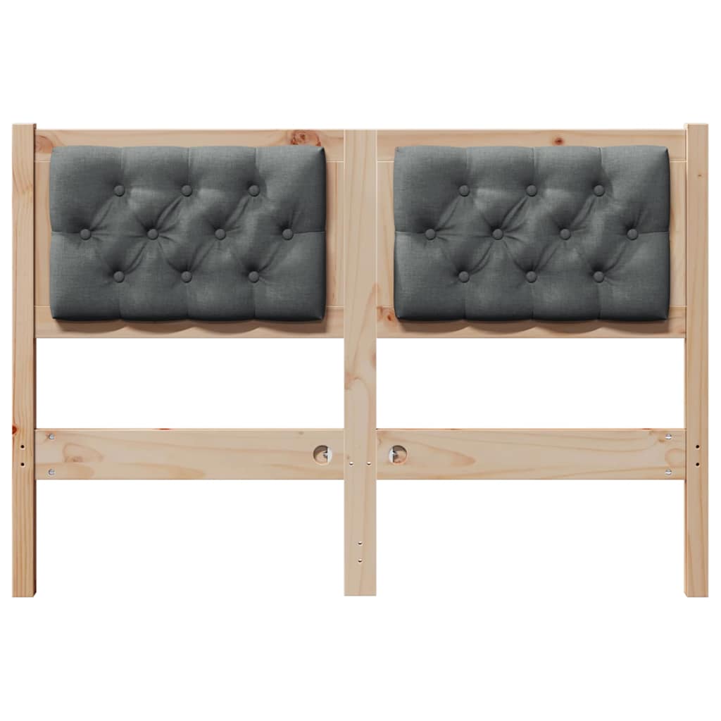 vidaXL Zagłówek Inny brązowy i ciemnoszary 120 cm Lite drewno sosnowe