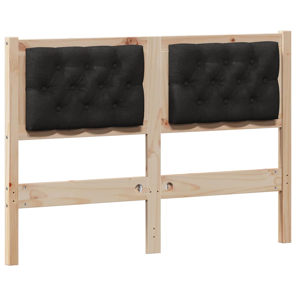 vidaXL Zagłówek Inny brązowo-czarny 120 cm Lite drewno sosnowe