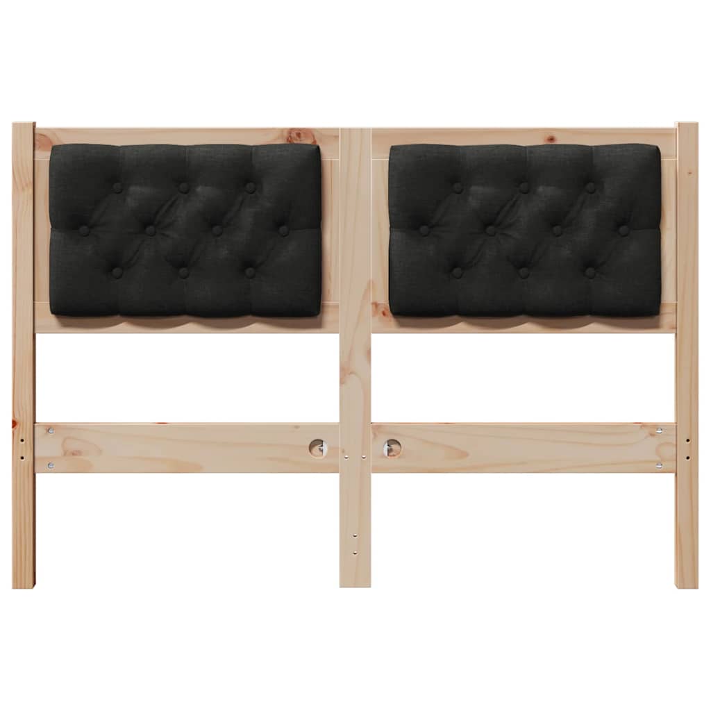 vidaXL Zagłówek Inny brązowo-czarny 120 cm Lite drewno sosnowe