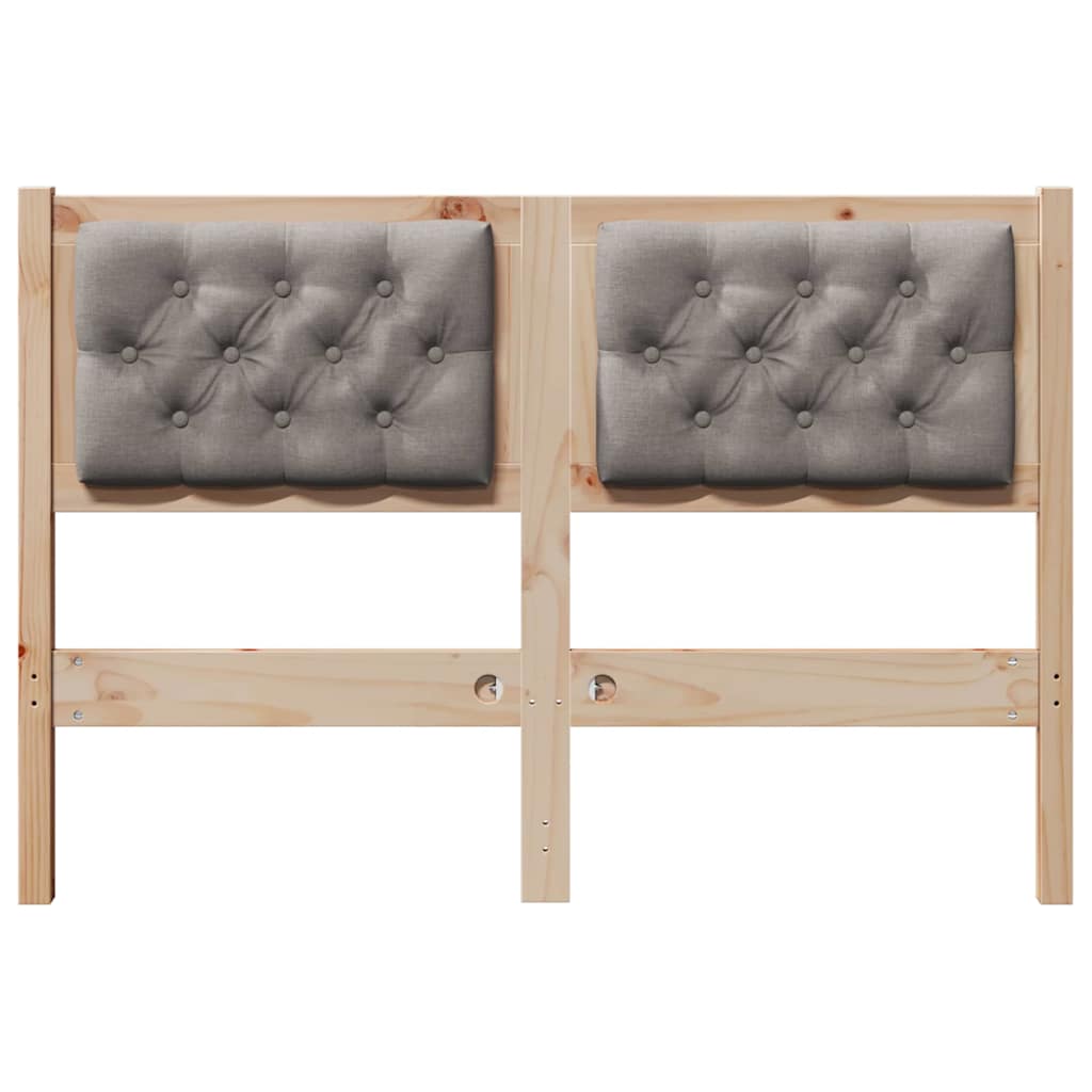 vidaXL Zagłówek Inny Brązowy i taupe 120 cm Lite drewno sosnowe