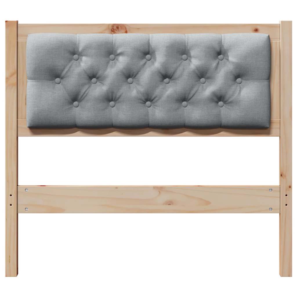 vidaXL Zagłówek Inny Brązowy i jasnoszary 90 cm Lite drewno sosnowe