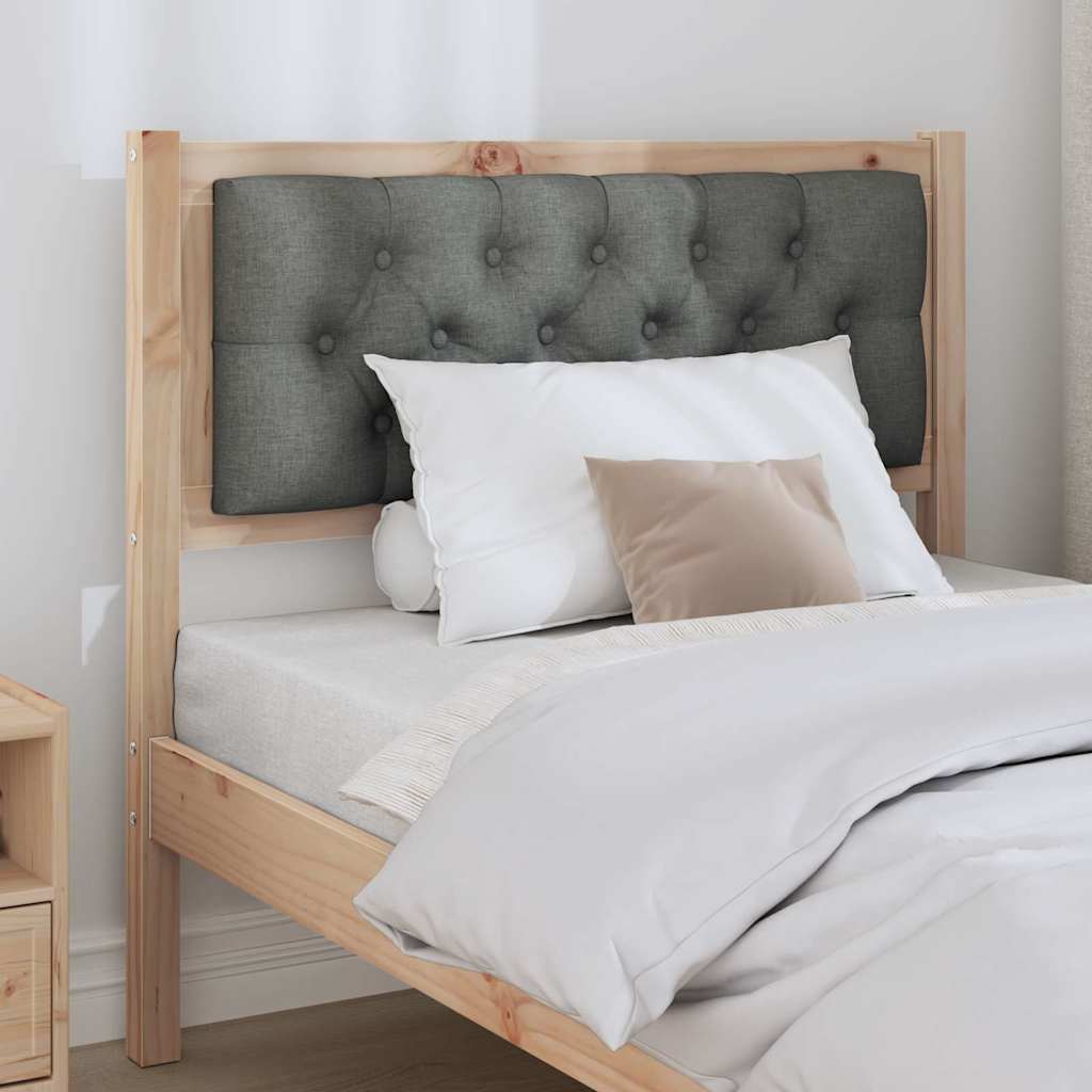 vidaXL Zagłówek Inny brązowy i ciemnoszary 90 cm Lite drewno sosnowe