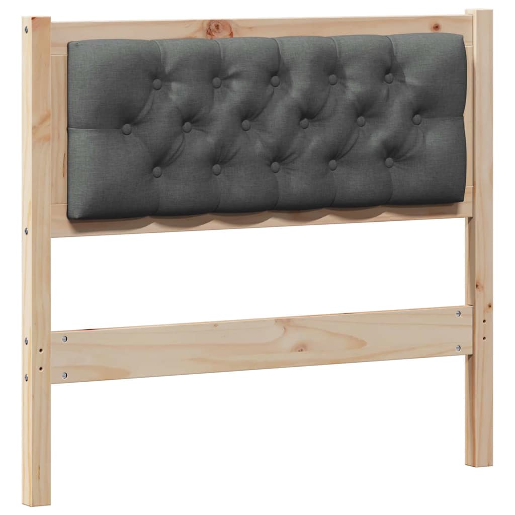 vidaXL Zagłówek Inny brązowy i ciemnoszary 90 cm Lite drewno sosnowe
