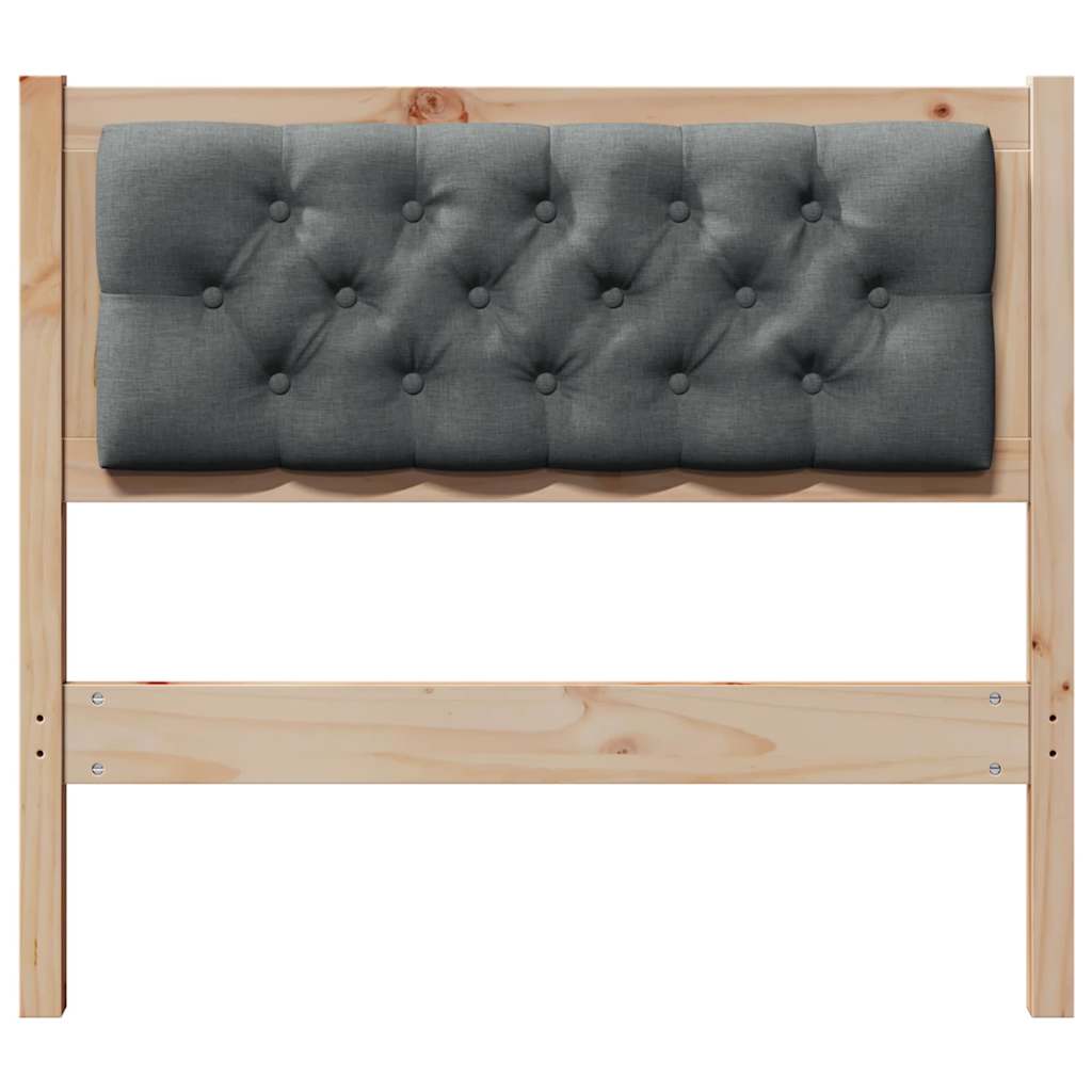 vidaXL Zagłówek Inny brązowy i ciemnoszary 90 cm Lite drewno sosnowe
