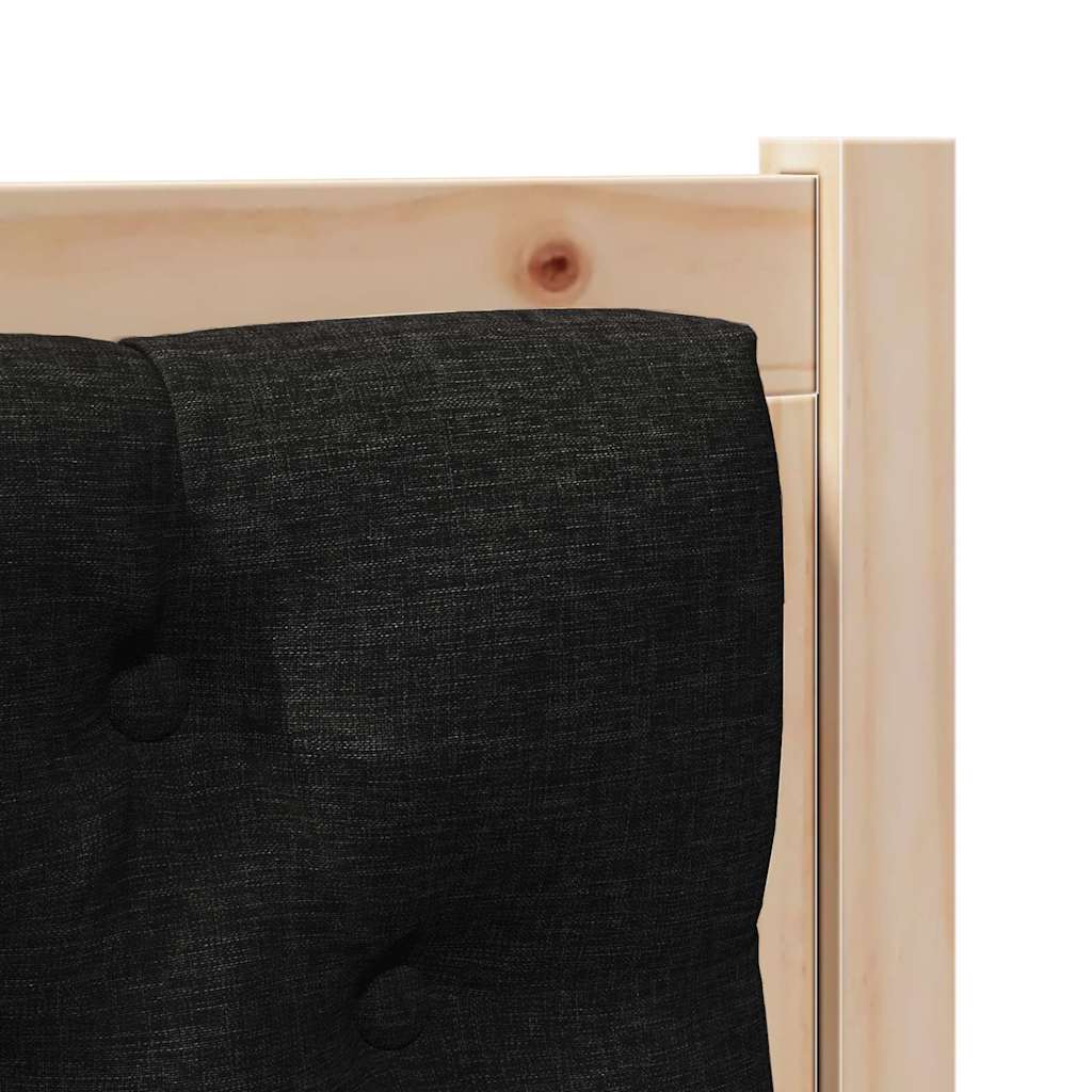 vidaXL Zagłówek Inny brązowo-czarny 90 cm Lite drewno sosnowe