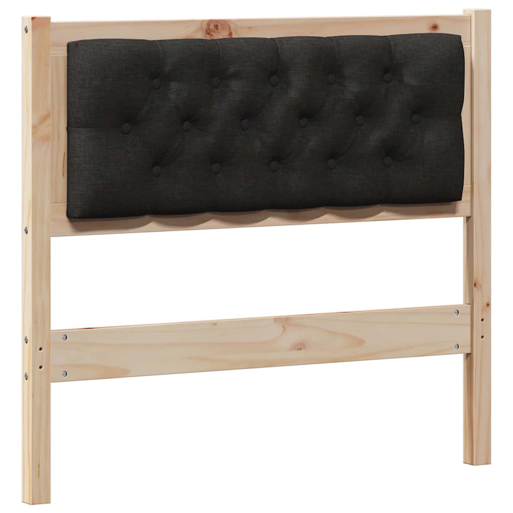 vidaXL Zagłówek Inny brązowo-czarny 90 cm Lite drewno sosnowe