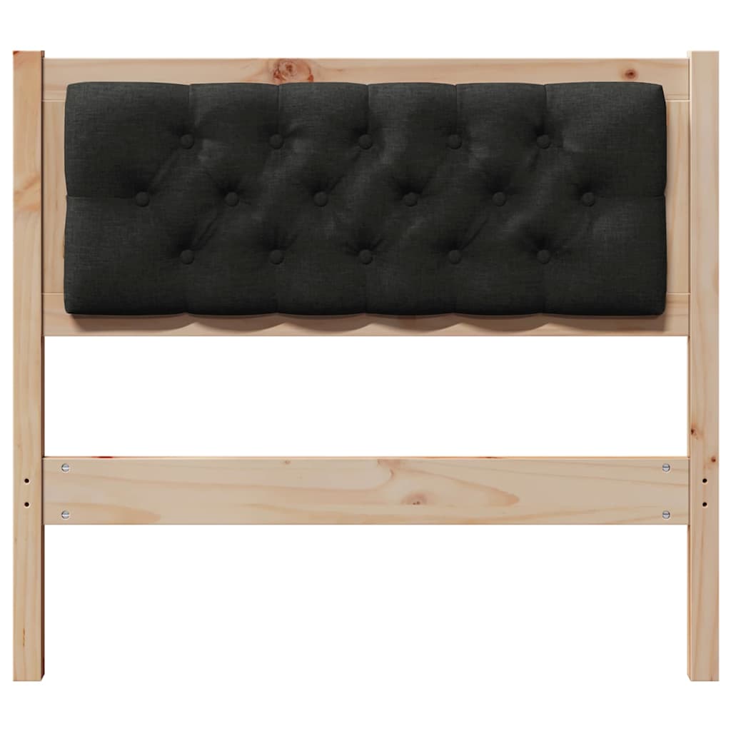 vidaXL Zagłówek Inny brązowo-czarny 90 cm Lite drewno sosnowe