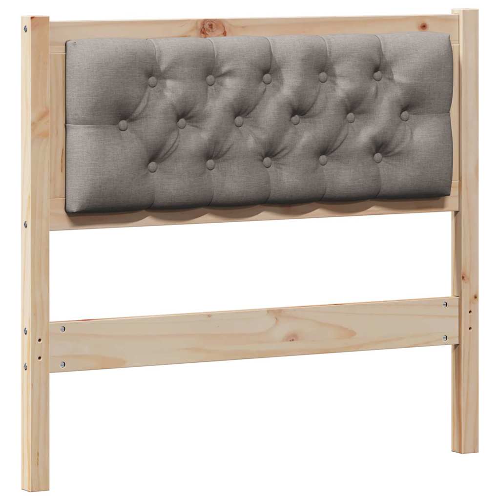 vidaXL Zagłówek Inny Brązowy i taupe 90 cm Lite drewno sosnowe