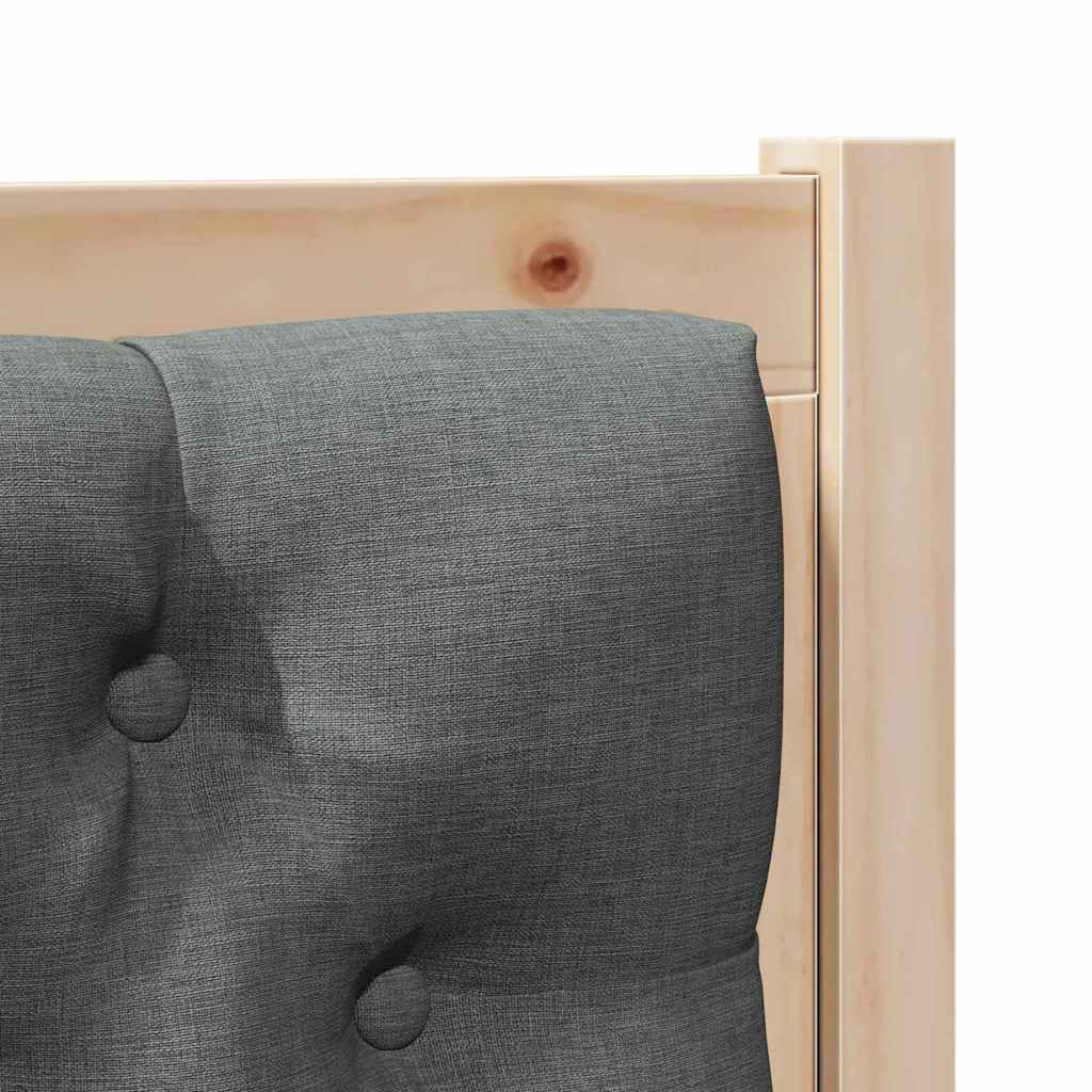 vidaXL Zagłówek Inny brązowy i ciemnoszary 80 cm Lite drewno sosnowe