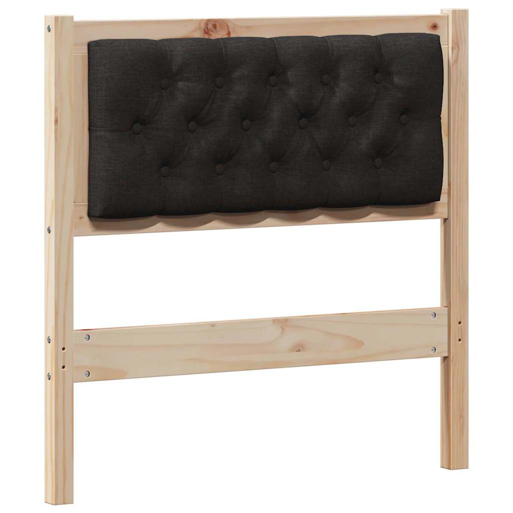 vidaXL Zagłówek Inny brązowo-czarny 80 cm Lite drewno sosnowe