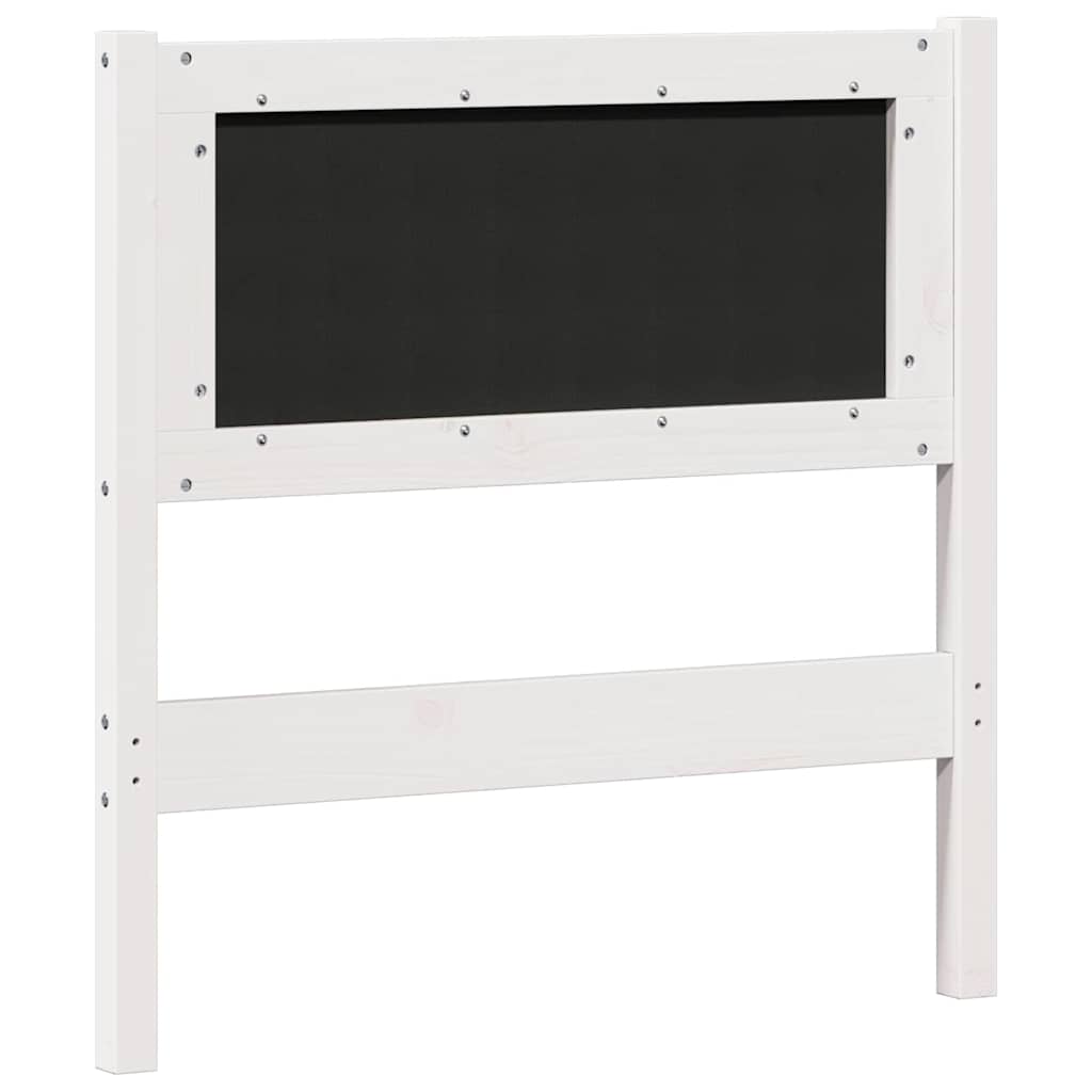 vidaXL Zagłówek Inny Biały i jasnoszary 80 cm Lite drewno sosnowe