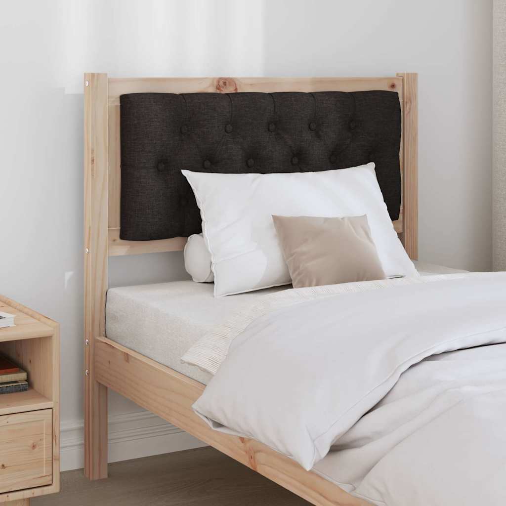vidaXL Zagłówek Inny brązowo-czarny 75 cm Lite drewno sosnowe