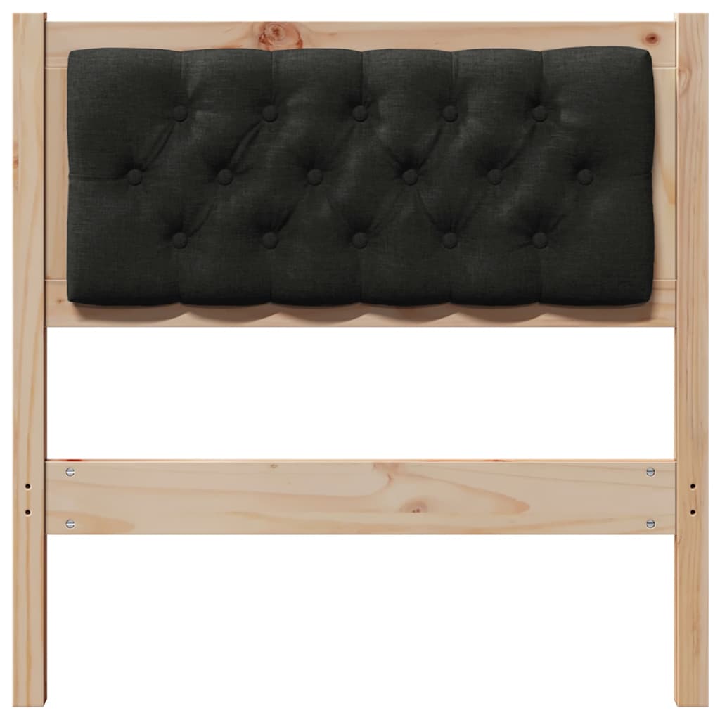 vidaXL Zagłówek Inny brązowo-czarny 75 cm Lite drewno sosnowe
