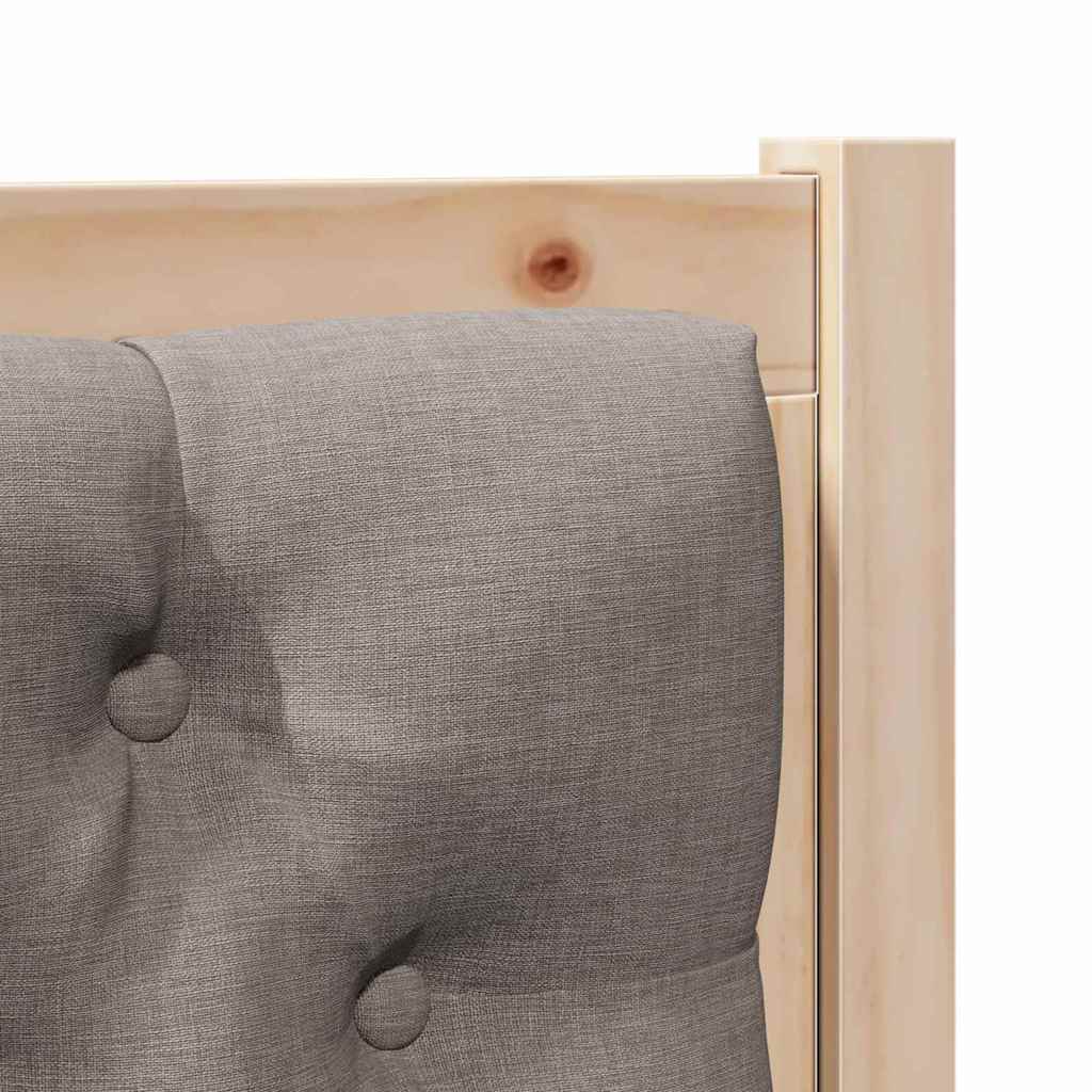 vidaXL Zagłówek Inny Brązowy i taupe 75 cm Lite drewno sosnowe