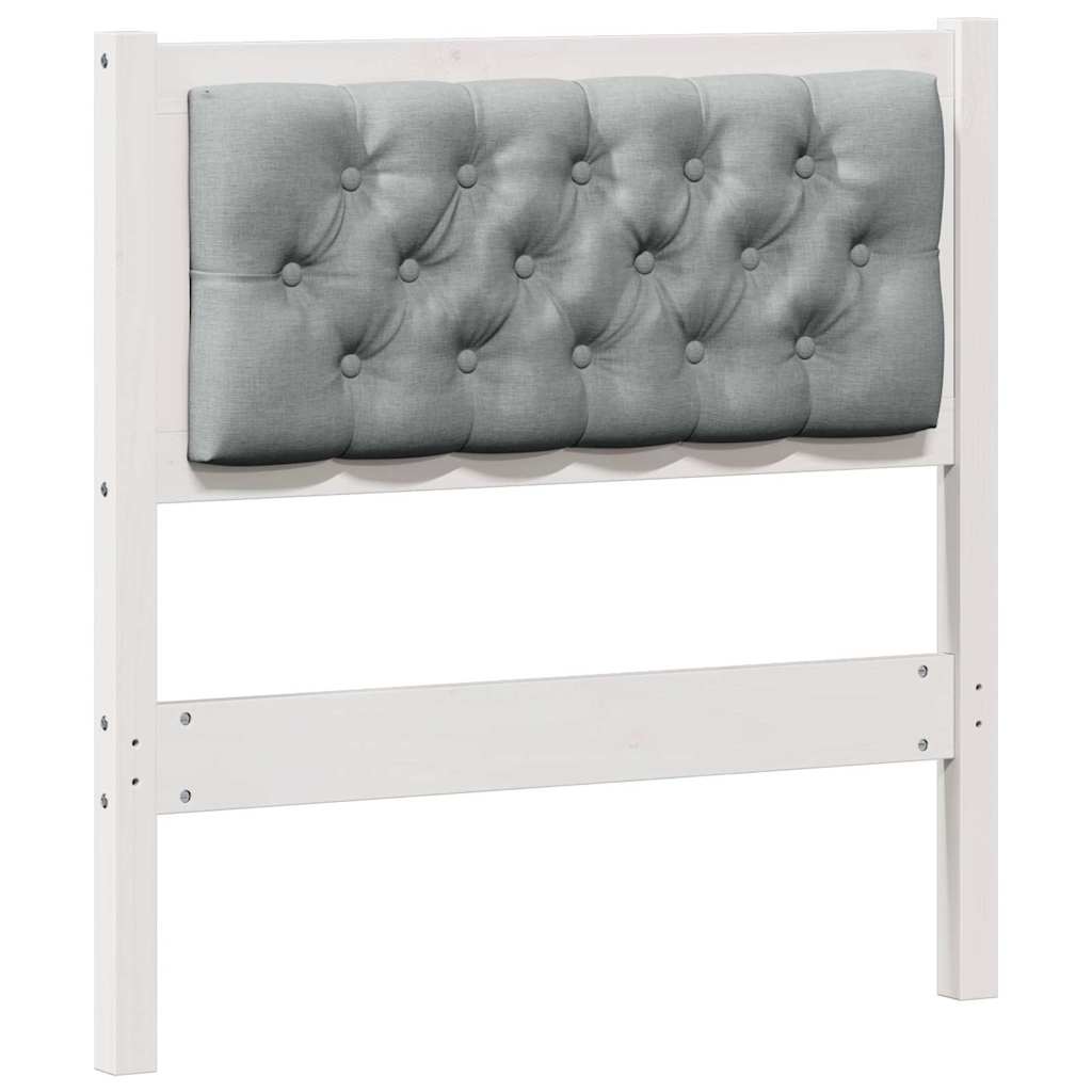 vidaXL Zagłówek Inny Biały i jasnoszary 75 cm Lite drewno sosnowe