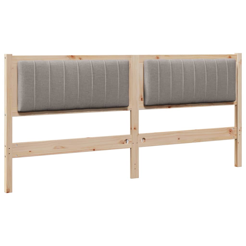 vidaXL Tapicerowane wezgłowie Brązowy 180 cm Lite drewno sosnowe