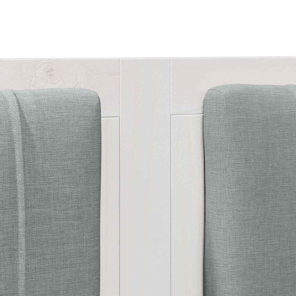 vidaXL Tapicerowane wezgłowie Biały 180 cm Lite drewno sosnowe