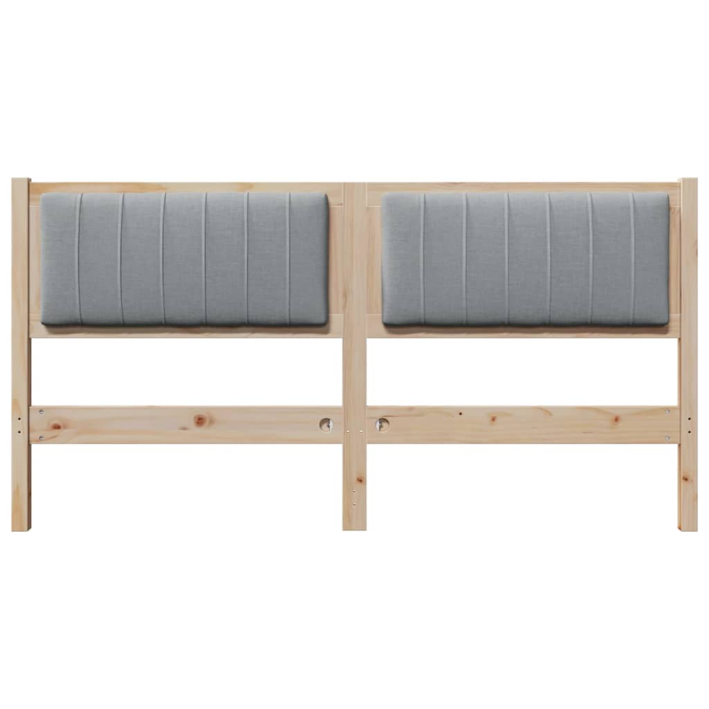 vidaXL Tapicerowane wezgłowie Brązowy 150 cm Lite drewno sosnowe