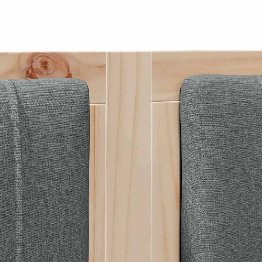 vidaXL Tapicerowane wezgłowie Brązowy 150 cm Lite drewno sosnowe