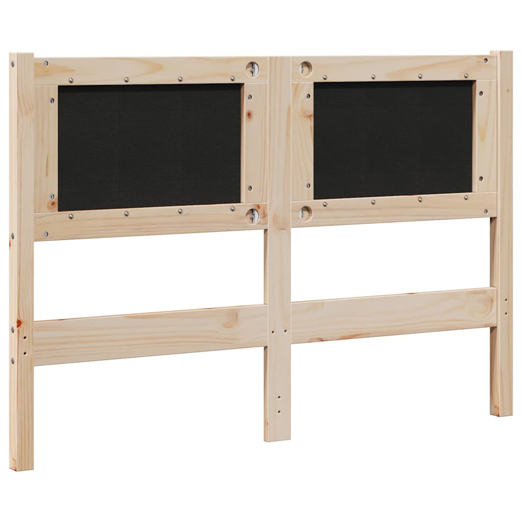 vidaXL Tapicerowane wezgłowie Brązowy 120 cm Lite drewno sosnowe