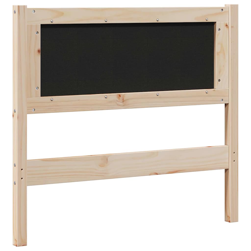 vidaXL Tapicerowane wezgłowie Brązowy 120 cm Lite drewno sosnowe