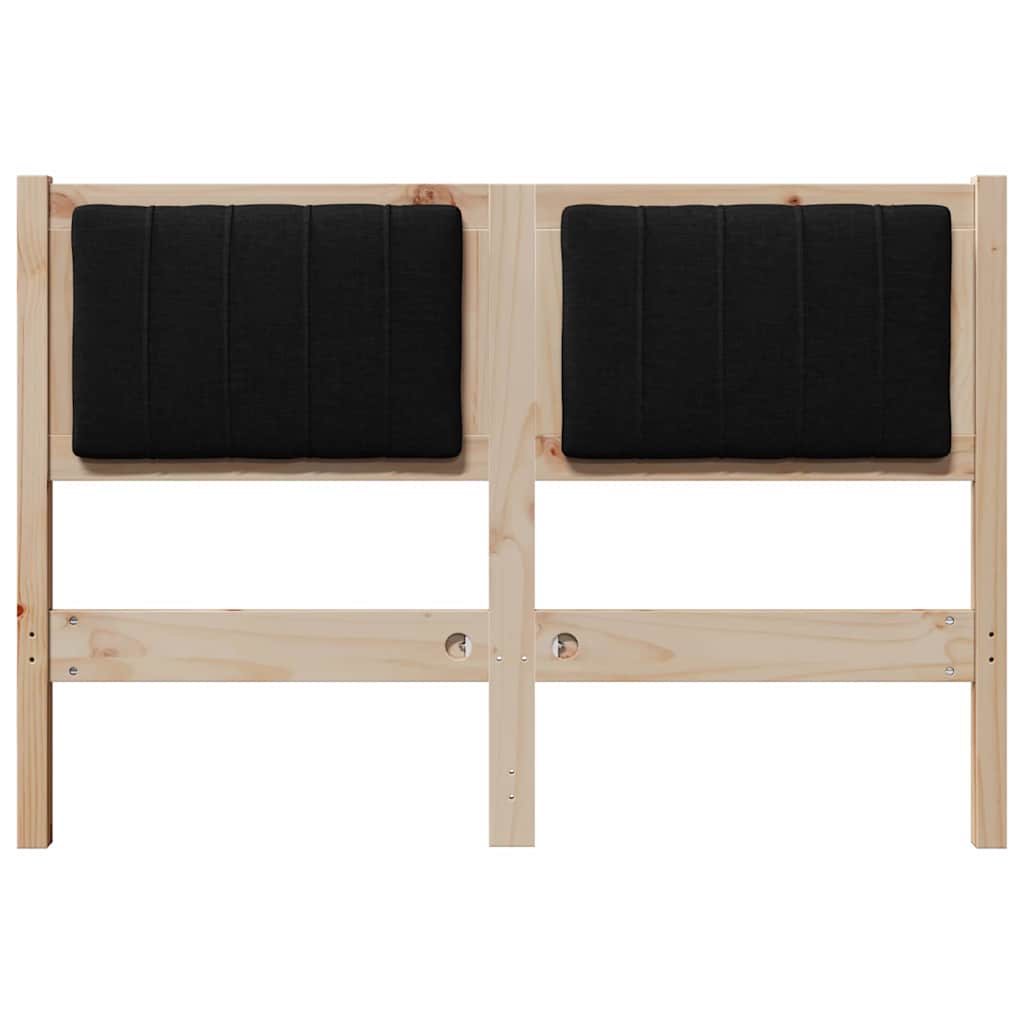 vidaXL Tapicerowane wezgłowie Brązowy 120 cm Lite drewno sosnowe