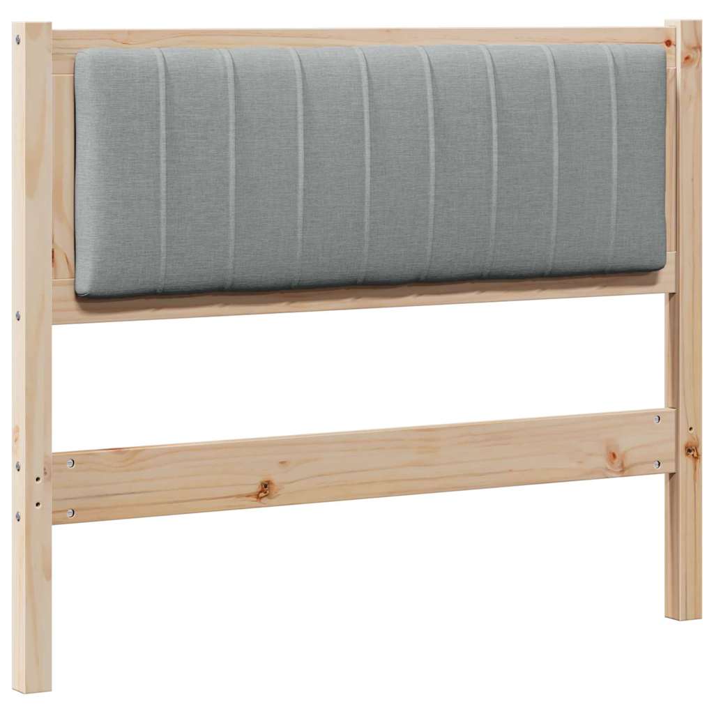 vidaXL Tapicerowane wezgłowie Jasnoszary 100 cm Lite drewno sosnowe