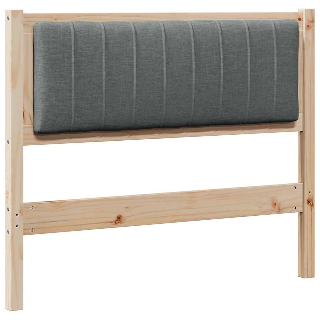 vidaXL Tapicerowane wezgłowie Brązowy 100 cm Lite drewno sosnowe