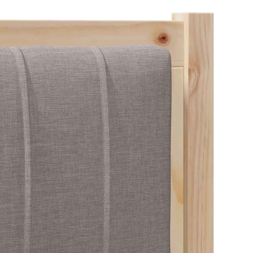vidaXL Tapicerowane wezgłowie Brązowy 100 cm Lite drewno sosnowe
