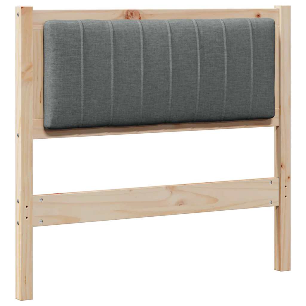 vidaXL Tapicerowane wezgłowie Brązowy 90 cm Lite drewno sosnowe