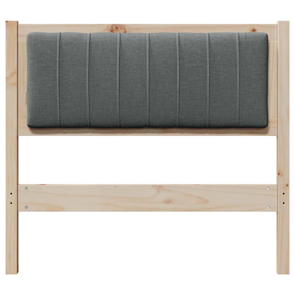 vidaXL Tapicerowane wezgłowie Brązowy 90 cm Lite drewno sosnowe