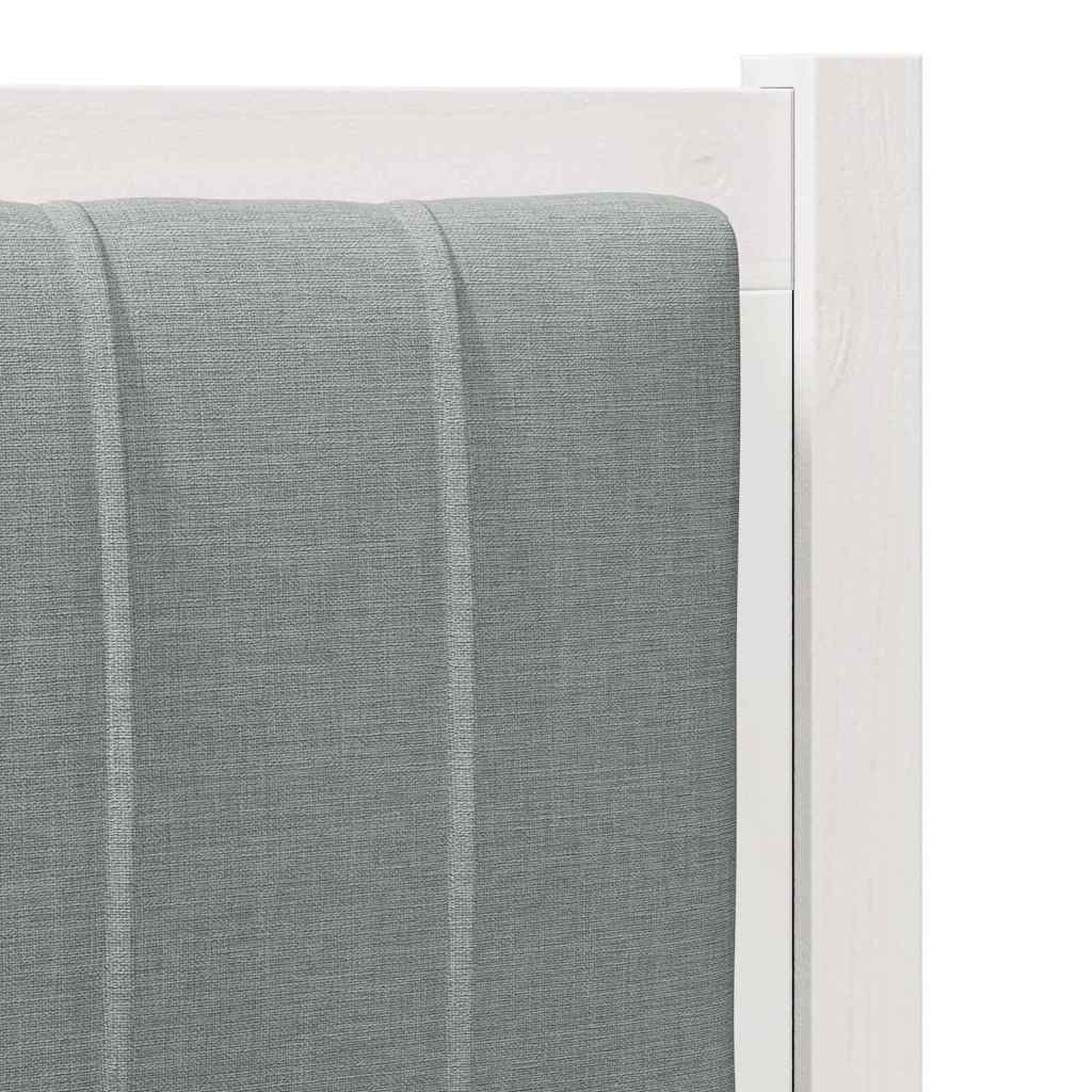 vidaXL Tapicerowane wezgłowie Biały 90 cm Lite drewno sosnowe