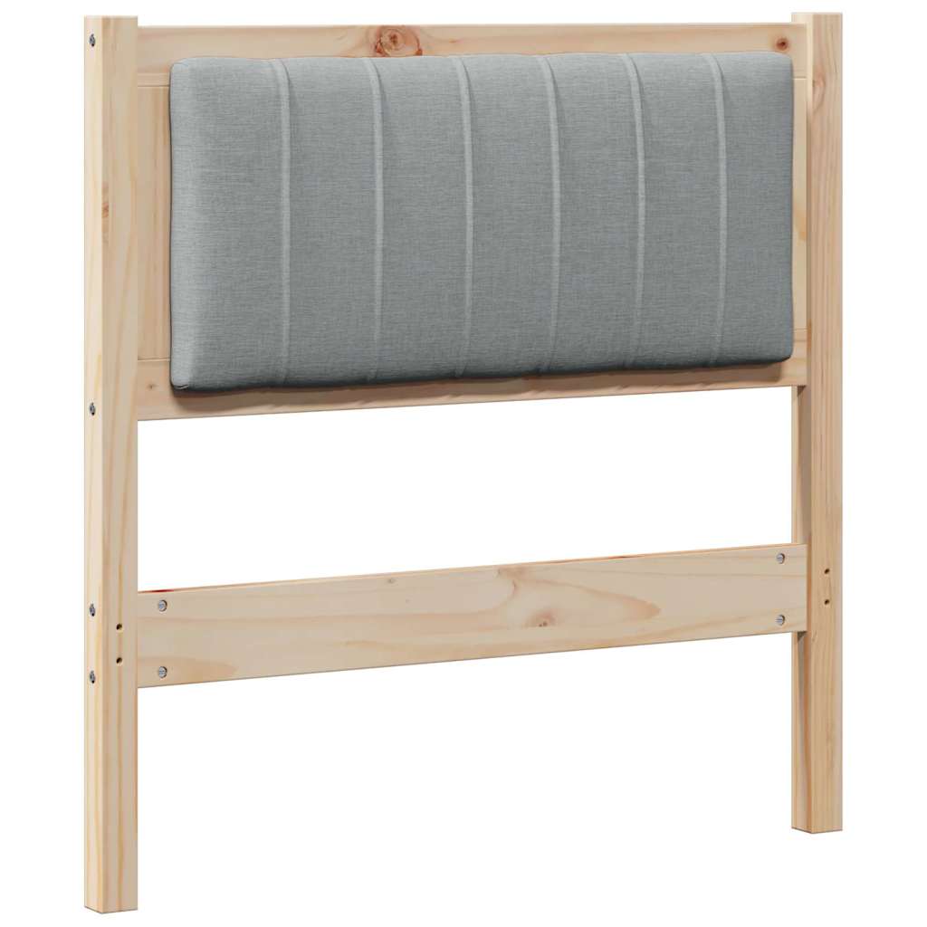 vidaXL Tapicerowane wezgłowie Brązowy 80 cm Lite drewno sosnowe