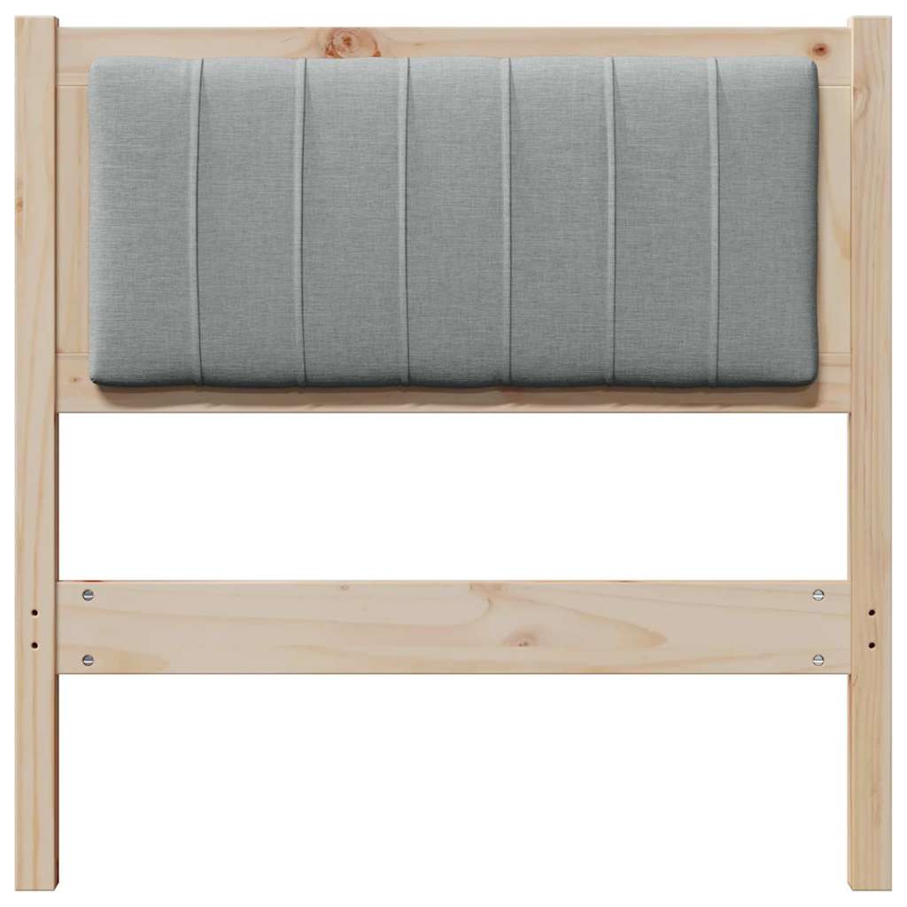 vidaXL Tapicerowane wezgłowie Brązowy 80 cm Lite drewno sosnowe