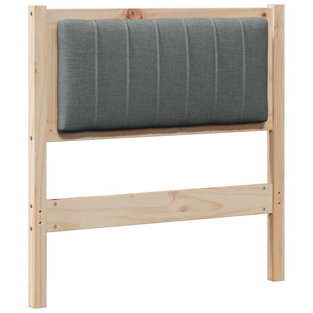 vidaXL Tapicerowane wezgłowie Brązowy 80 cm Lite drewno sosnowe