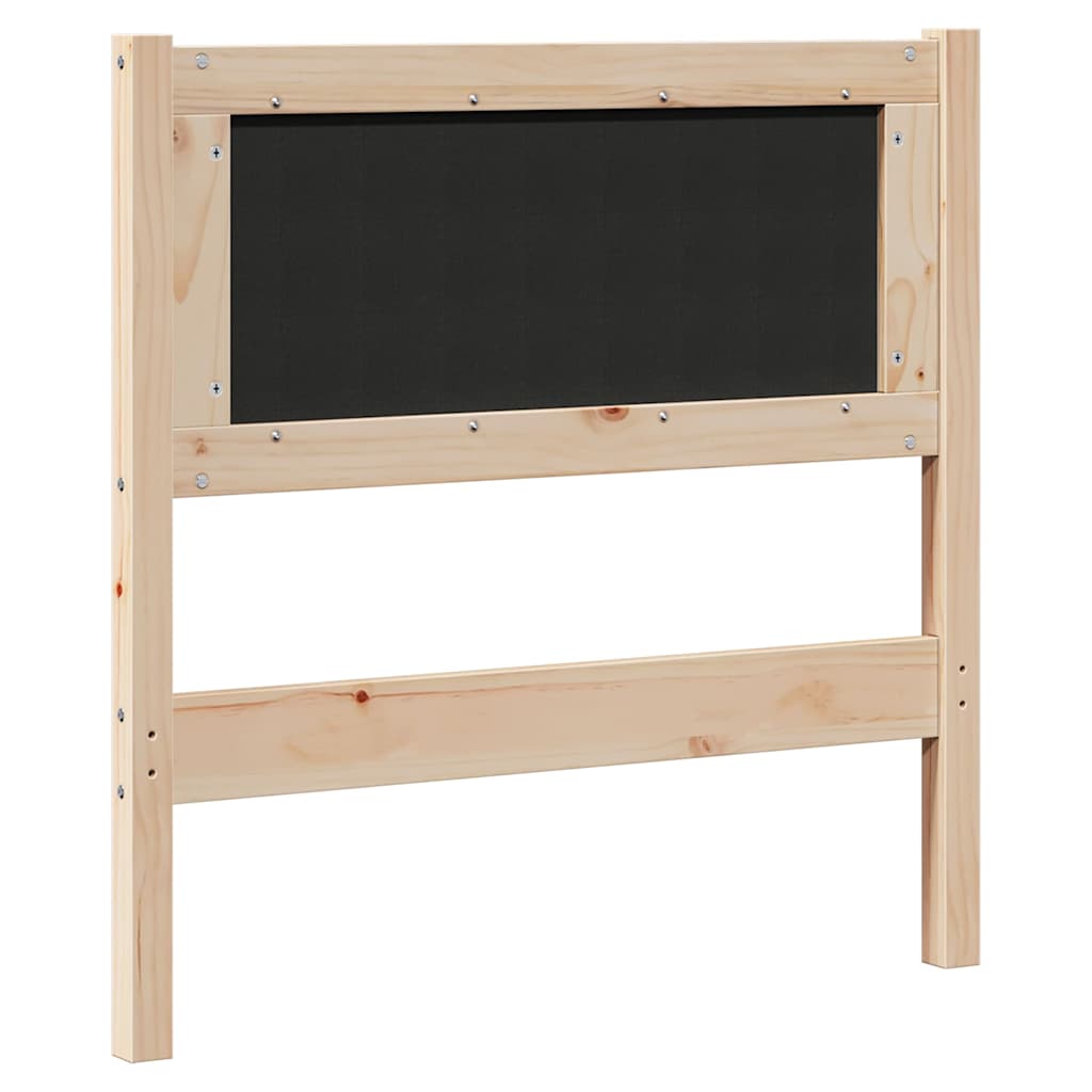 vidaXL Tapicerowane wezgłowie Brązowy 80 cm Lite drewno sosnowe