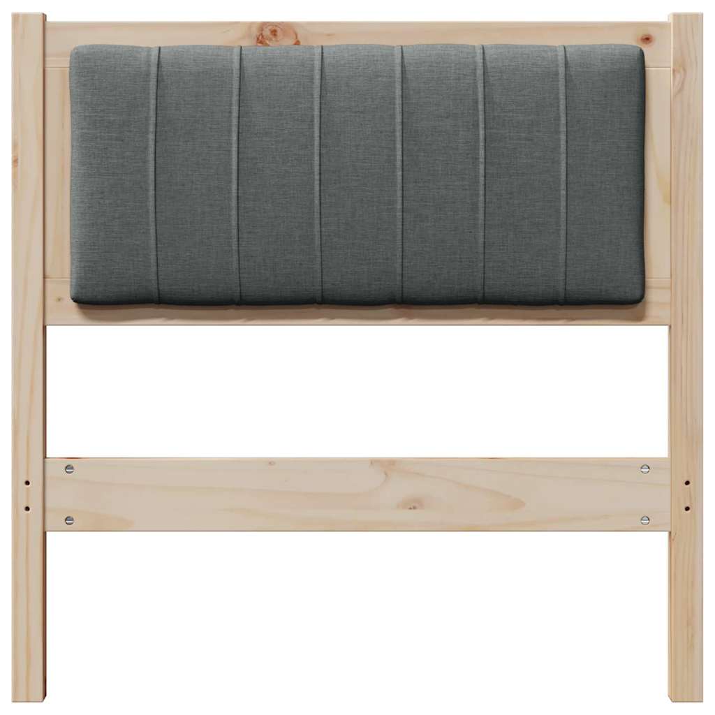 vidaXL Tapicerowane wezgłowie Brązowy 80 cm Lite drewno sosnowe
