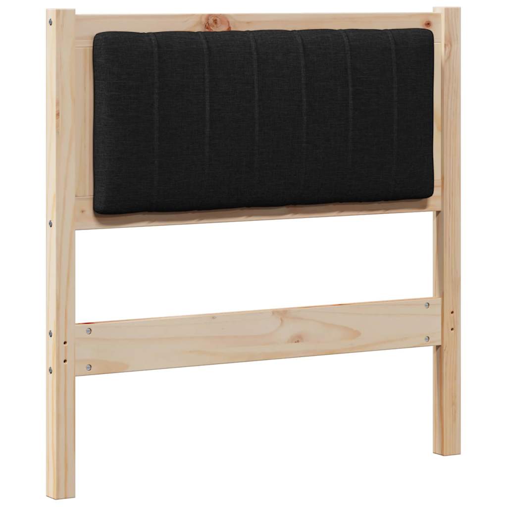 vidaXL Tapicerowane wezgłowie Brązowy 80 cm Lite drewno sosnowe
