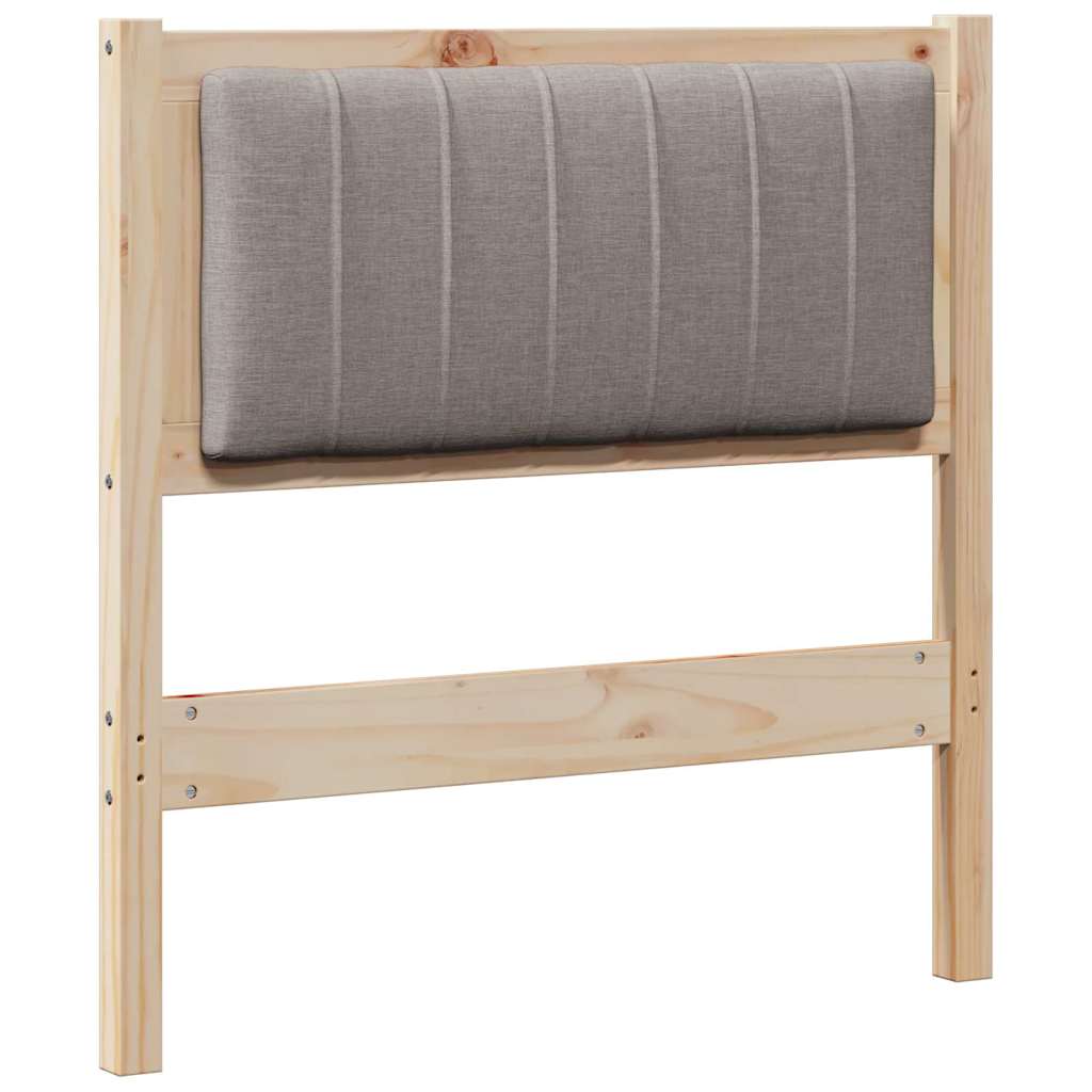 vidaXL Tapicerowane wezgłowie Brązowy 80 cm Lite drewno sosnowe