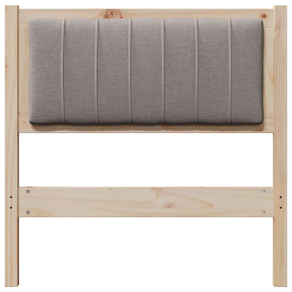 vidaXL Tapicerowane wezgłowie Brązowy 80 cm Lite drewno sosnowe