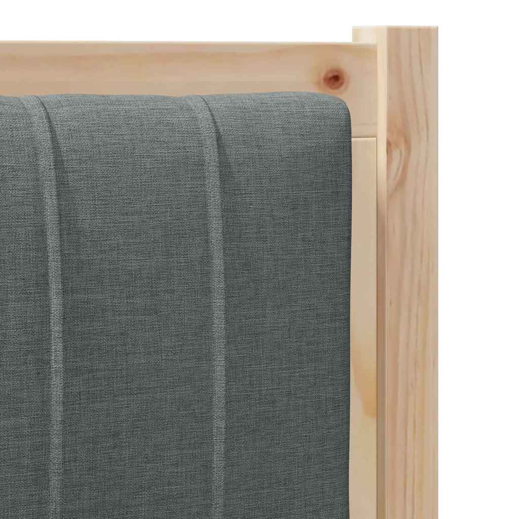 vidaXL Tapicerowane wezgłowie Brązowy 75 cm Lite drewno sosnowe