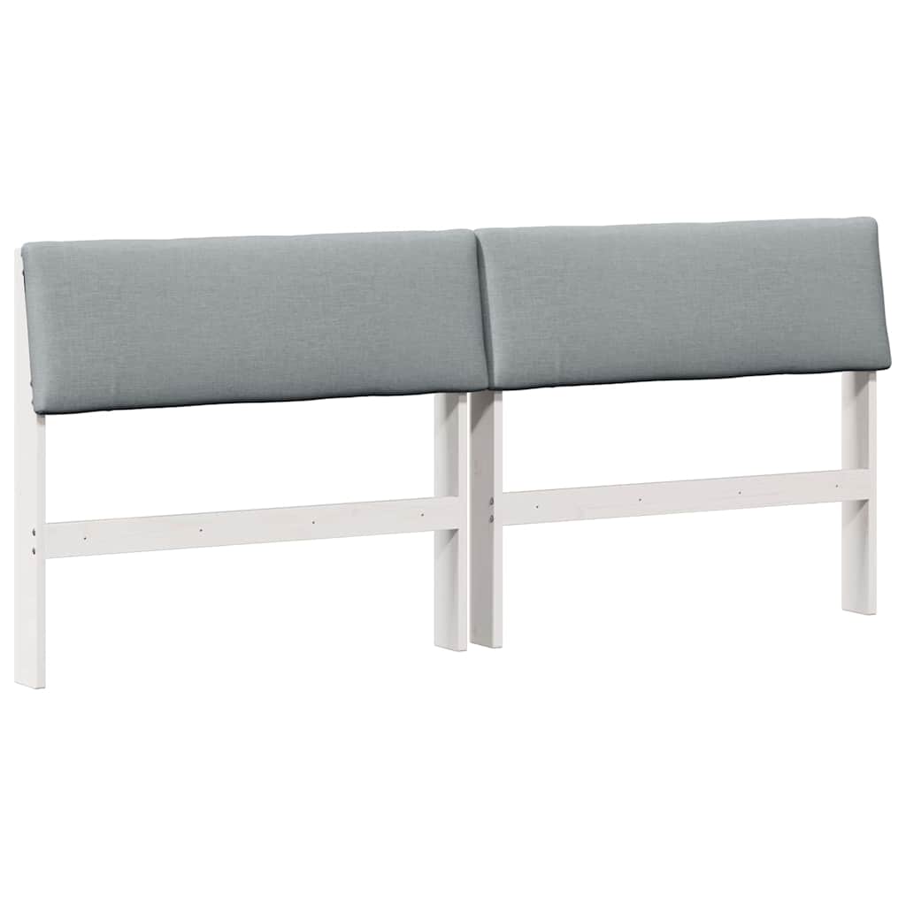 vidaXL Tapicerowane wezgłowie Jasnoszary 180 cm Lite drewno sosnowe