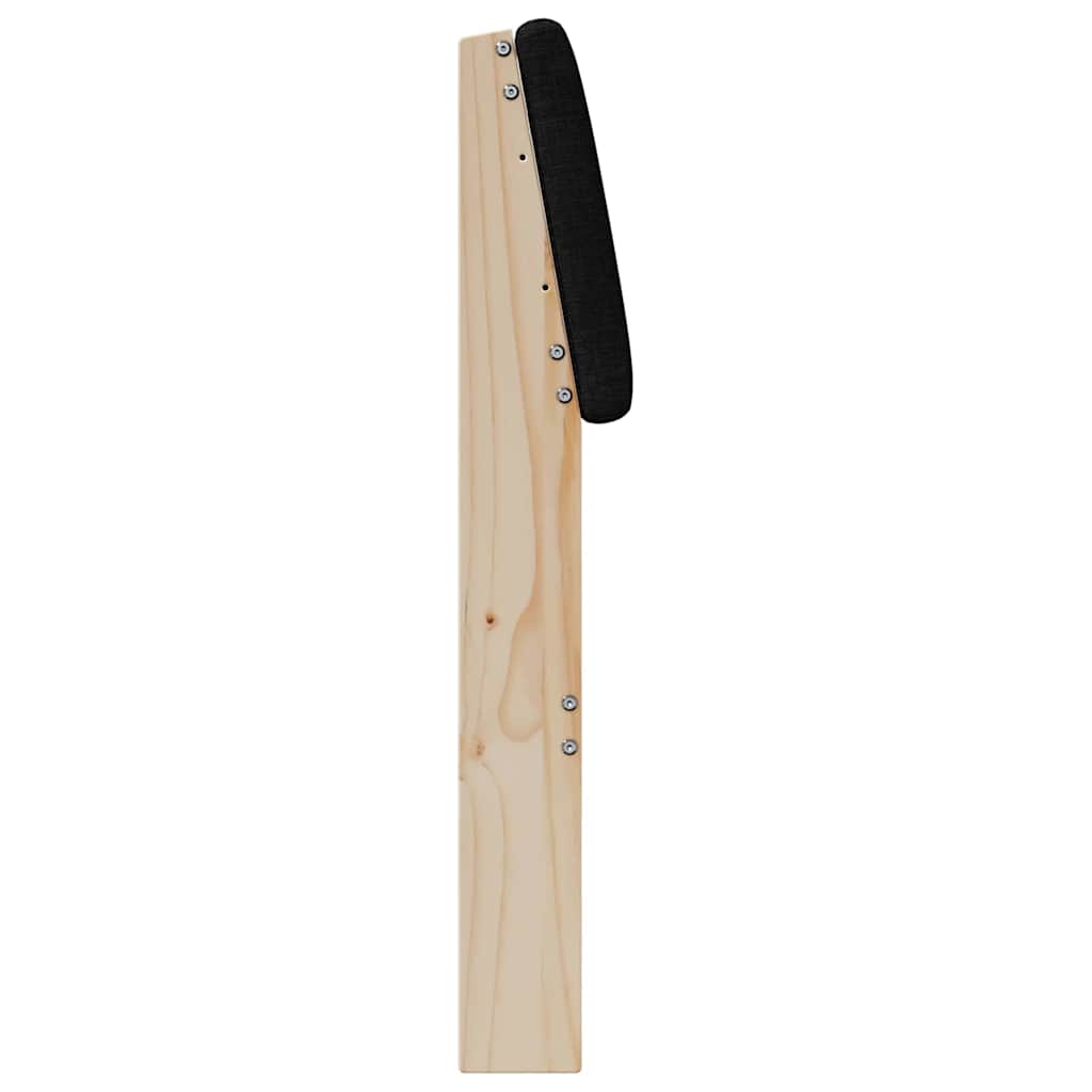 vidaXL Tapicerowane wezgłowie Czarny 160 cm Lite drewno sosnowe