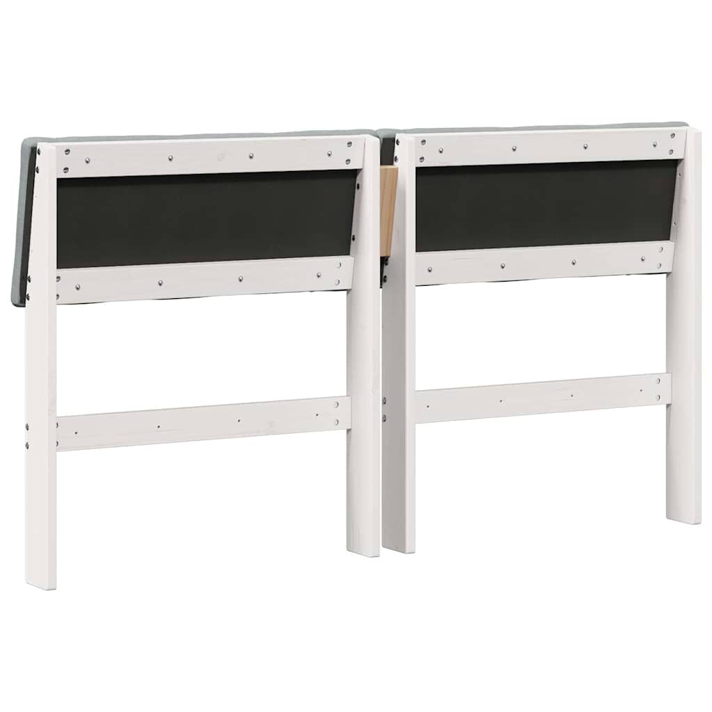 vidaXL Tapicerowane wezgłowie Jasnoszary 160 cm Lite drewno sosnowe