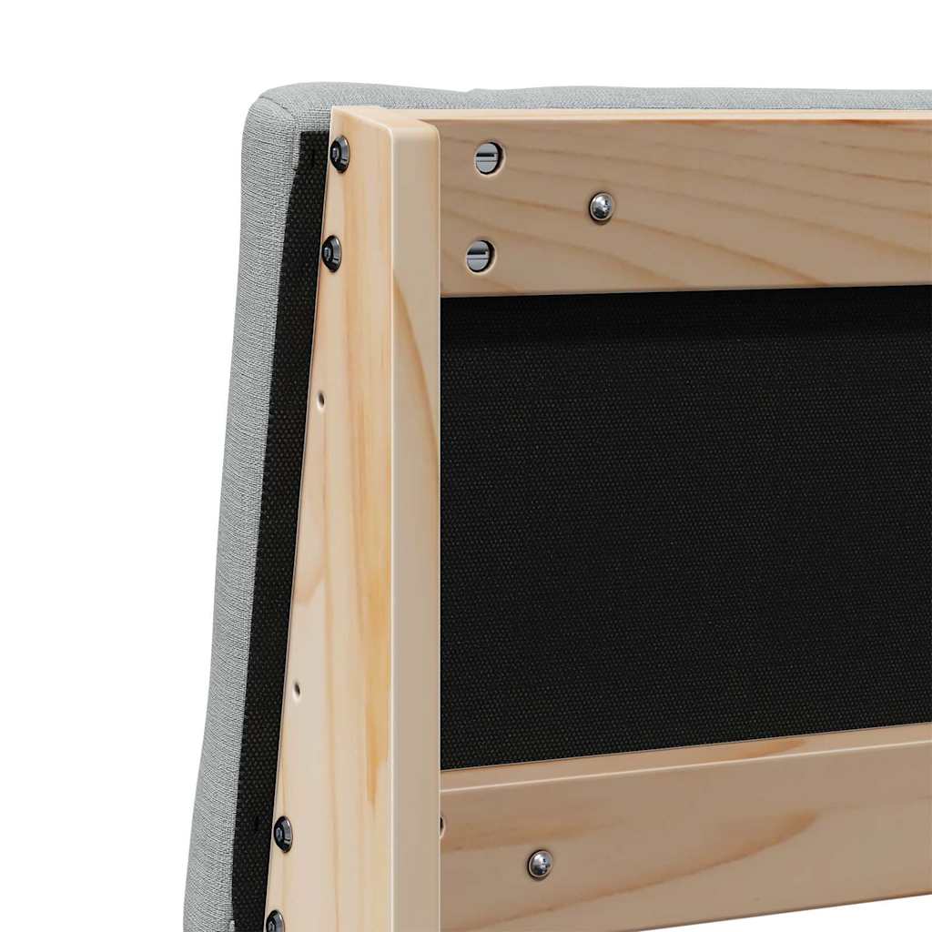 vidaXL Tapicerowane wezgłowie Jasnoszary 150 cm Lite drewno sosnowe